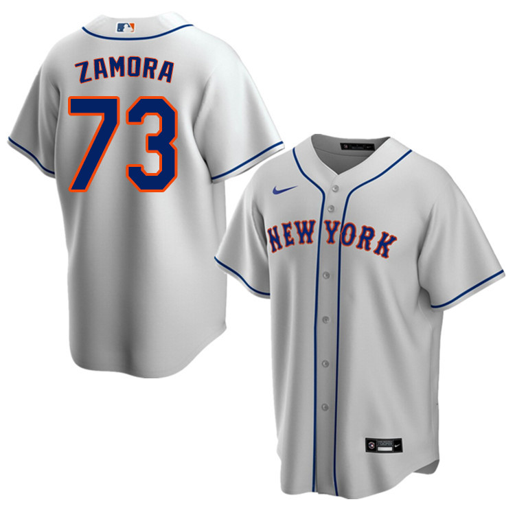 Nike Men #73 Daniel Zamora New York Mets Baseball Jerseys Sale-Gray